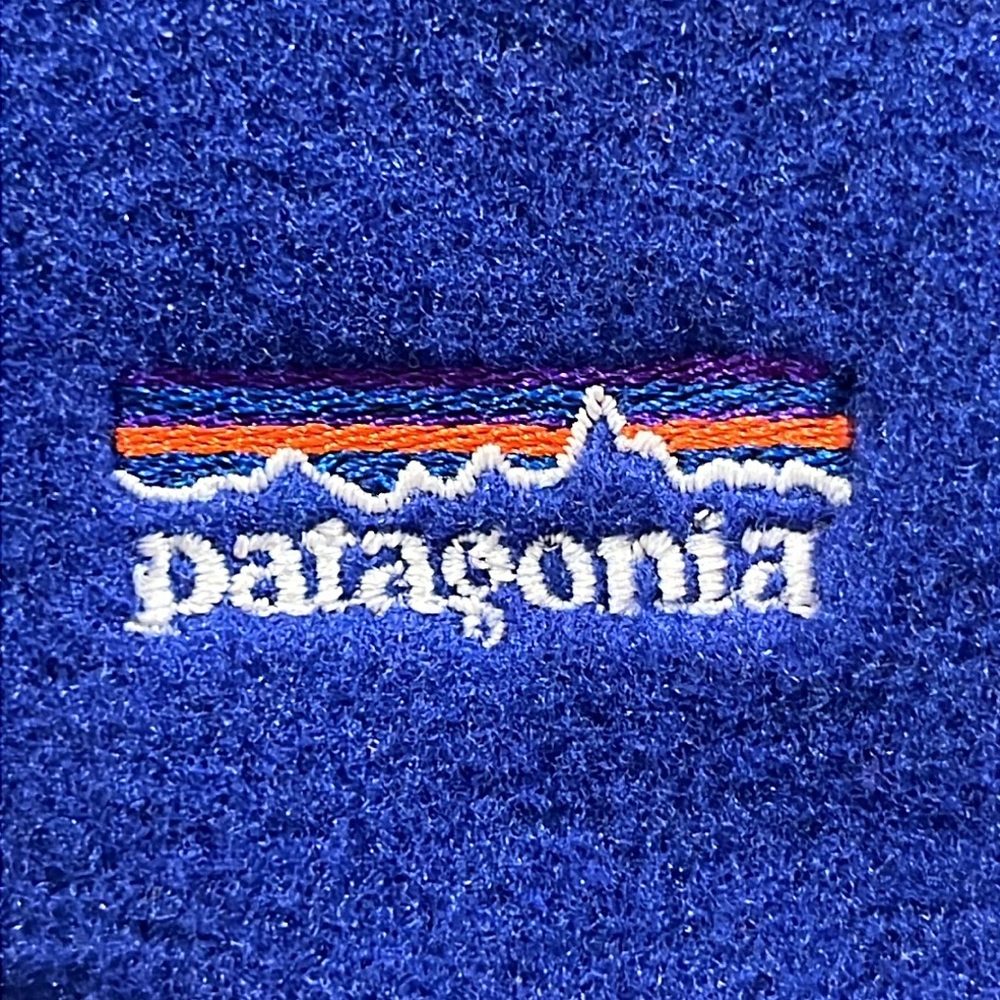 NWT🔥Patagonia Synchilla Fleece NECK GAITER Unisex L Royal Blue Embroidered Logo - Picture 3 of 11